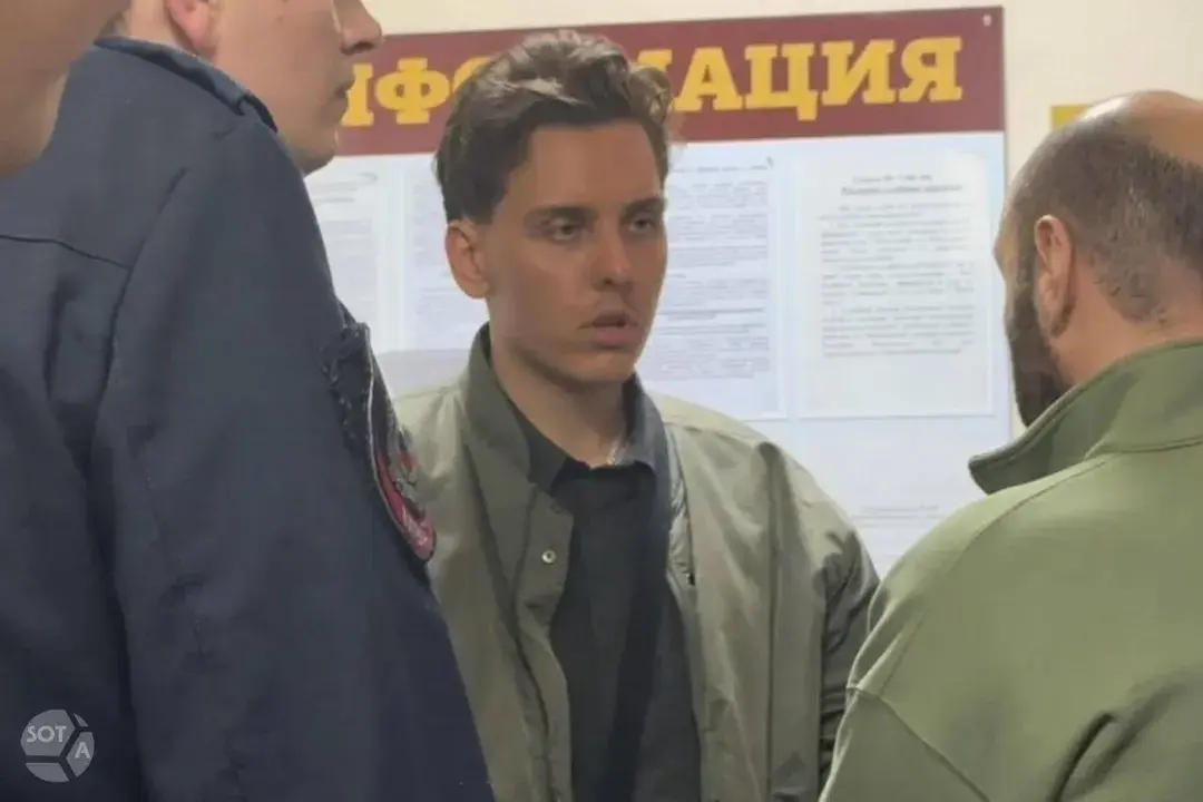 Vladislav Azarochkin was detained, repeatedly beaten by police and jailed by a Moscow court on March 30 after protesting against Russia’s internet restrictions. Photo: Sotavision