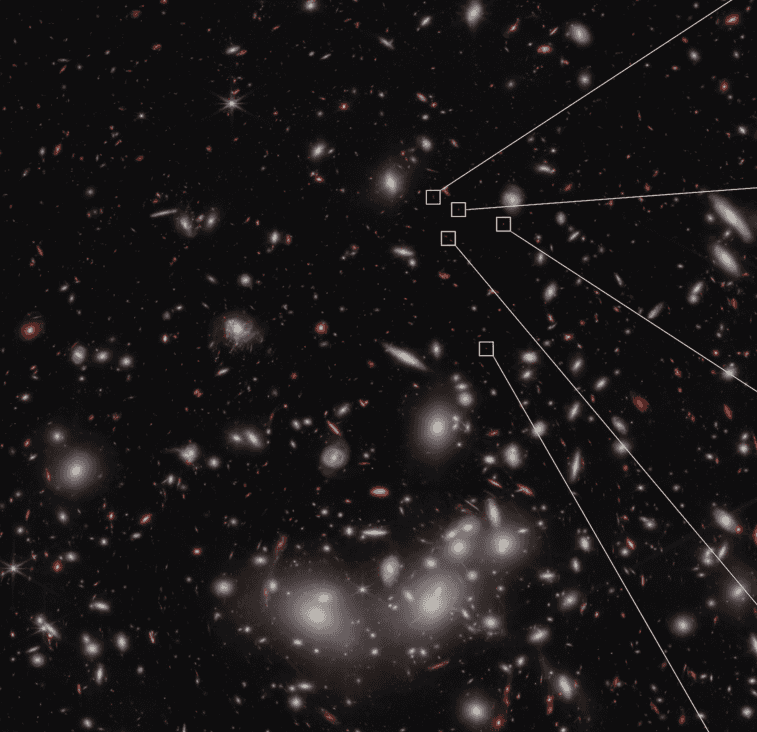 Телескоп «Джеймс Уэбб» впервые увидел, как рождается скопление галактик в ранней Вселенной