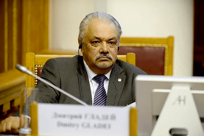 FSB officer Dmitry Gladey in his public-facing role as chairman of Interparliamentary Assembly of the Commonwealth of Independent States.