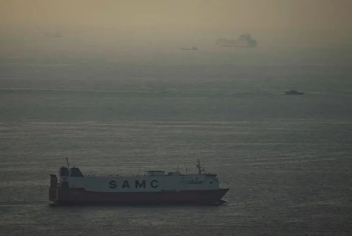 Ships in the Strait of Hormuz in March 2026