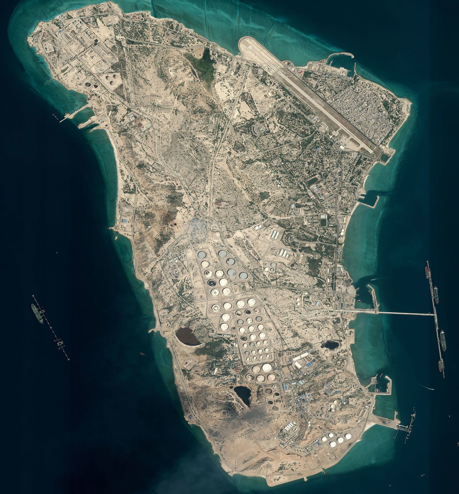 Satellite image of Iran’s Kharg Island