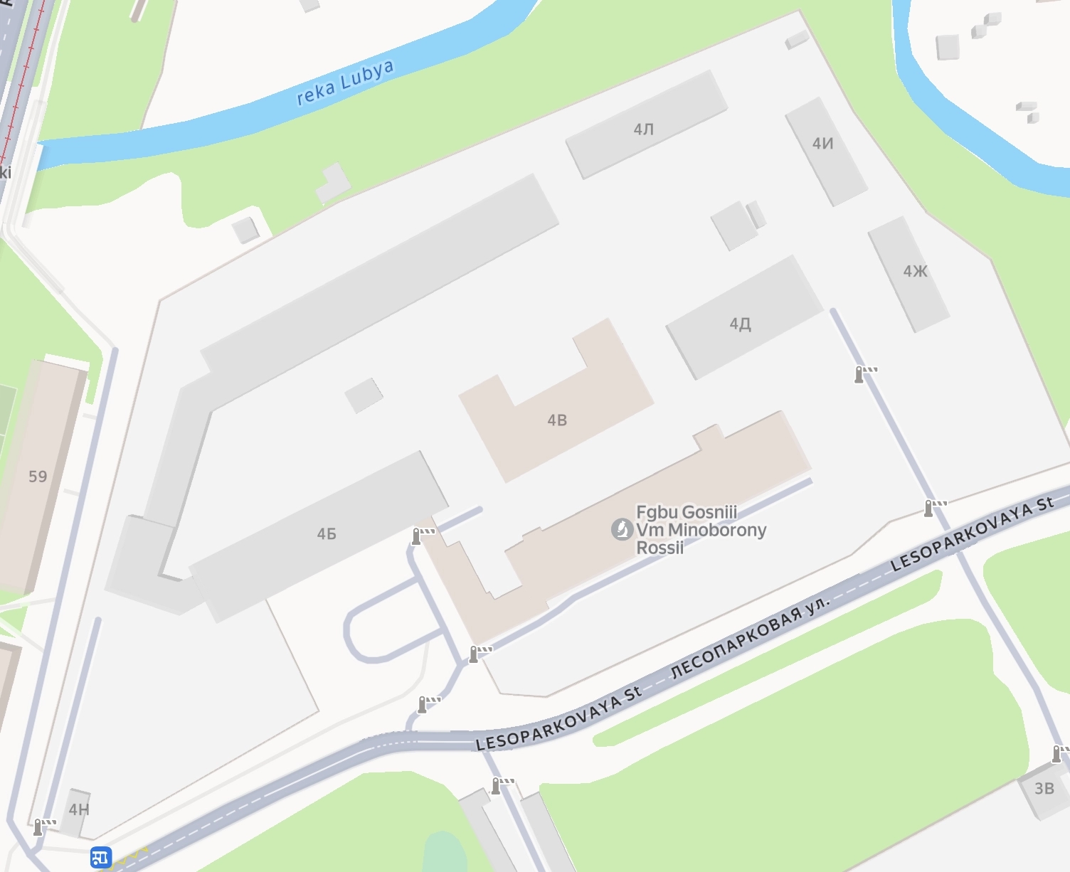 State Research Testing Institute of Military Medicine of the Russian Ministry of Defense, 4 Lesoparkovaya Street, Saint Petersburg Screenshot from Yandex.Maps