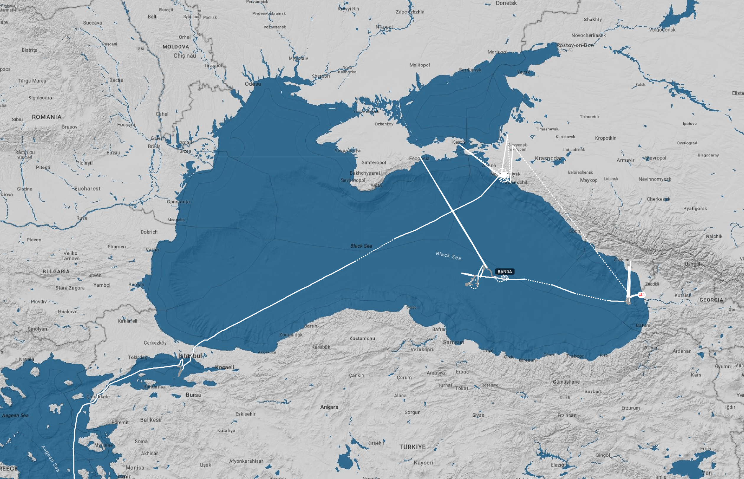 Трекинг Banda в Черном море