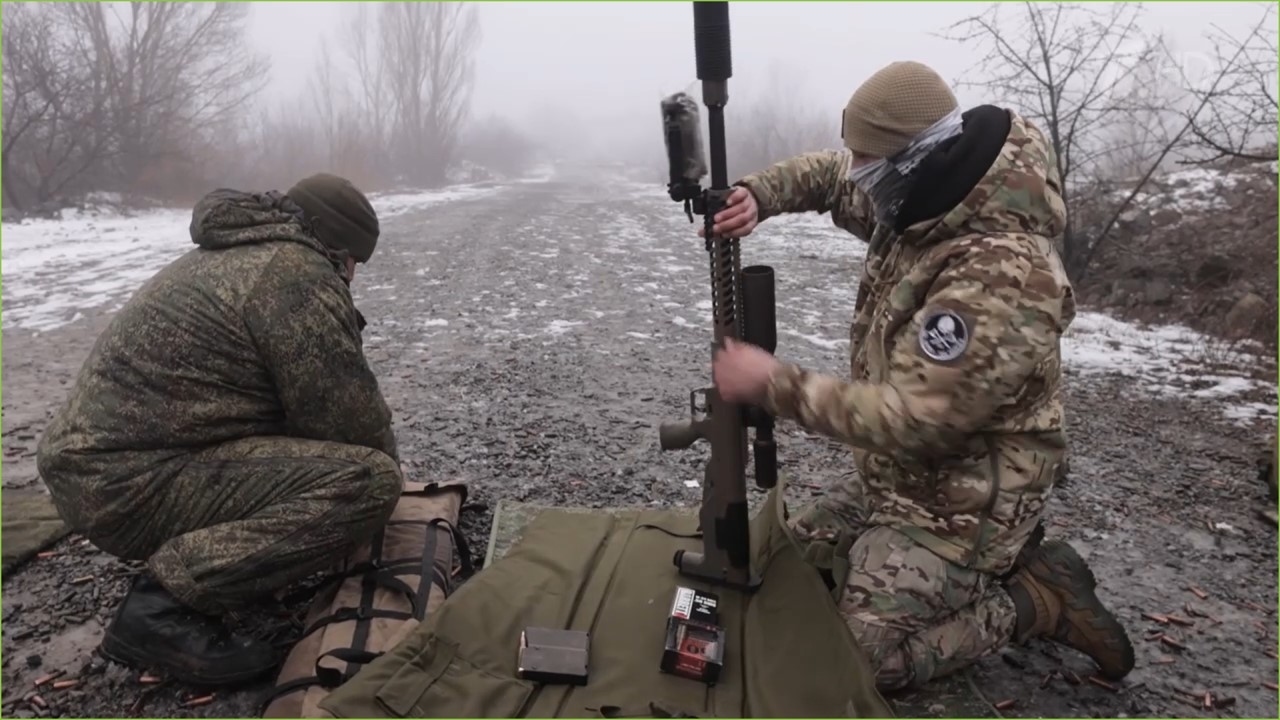 Desert Tech American rifles and Hornady American ammunition used by snipers of the 155th Marine Brigade of Russia’s Pacific Fleet