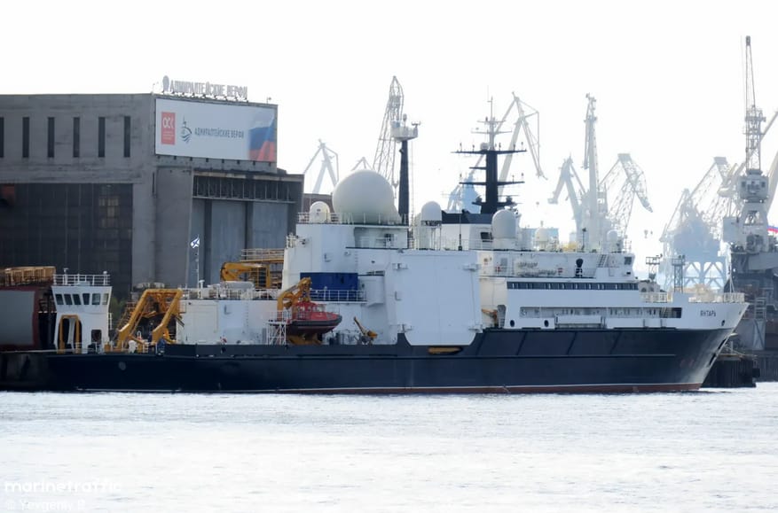 Research vessel attached to secret Russian Navy unit arrives at site of Ursa Major shipwreck in the Mediterranean