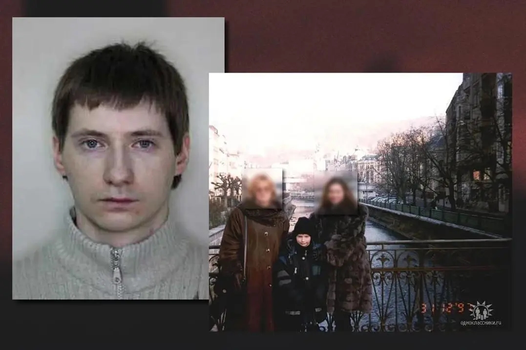 Alexander Okunev with his family. Collage: IStories