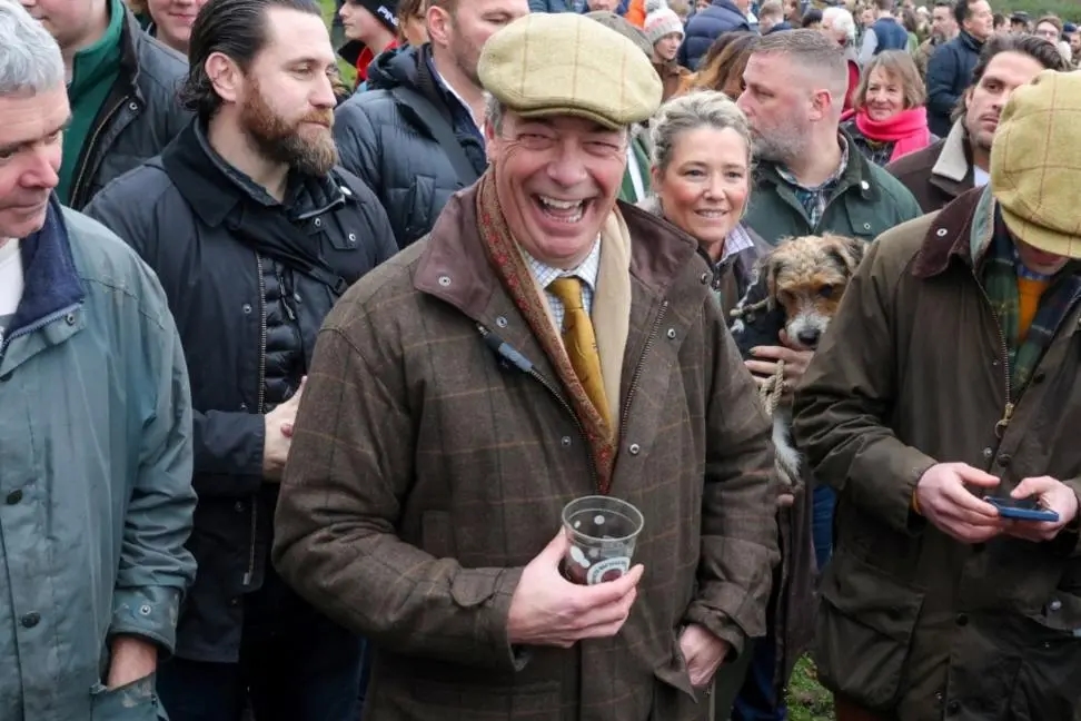 Nigel Farage, leader of Reform UK, the party that won the local elections