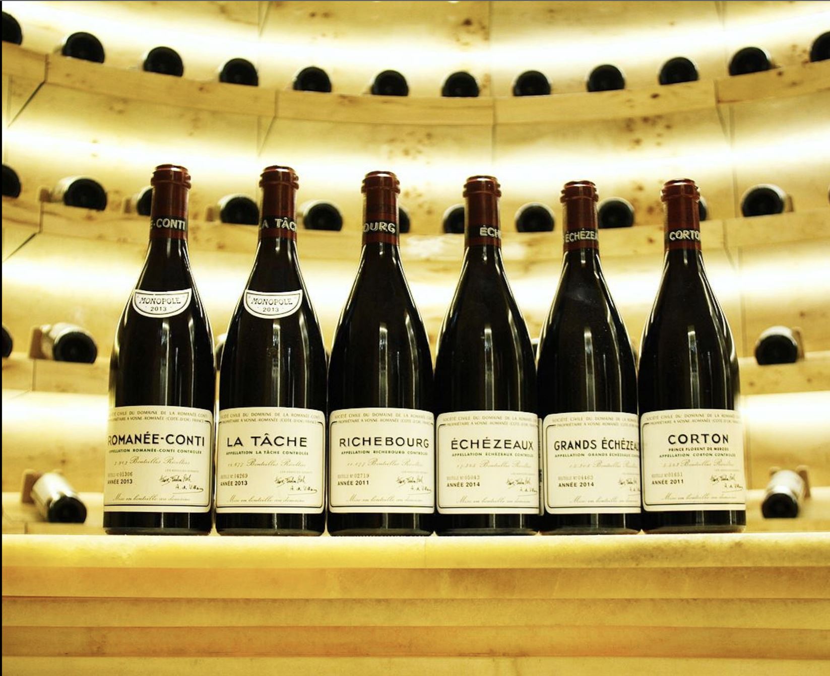 Romanée-Conti wines at Wine & Crab, Barvikha