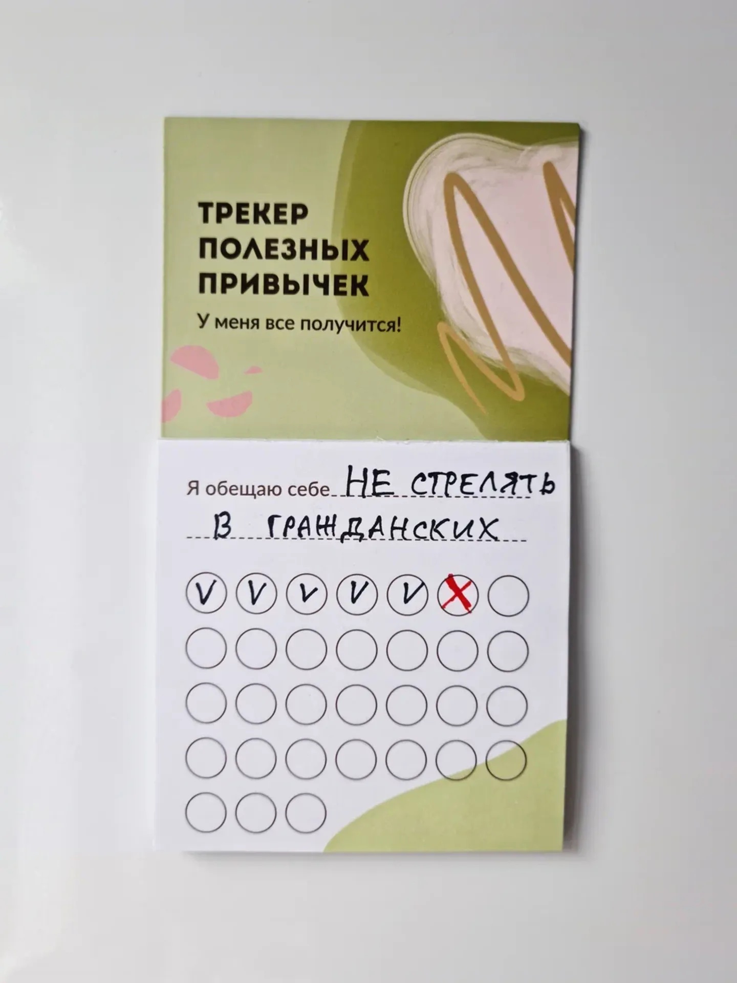 Healthy Habit Tracker. I’ve got this! I promise to myself ... Not to shoot at civilians.