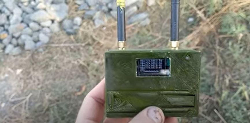 Close-up of a simple UAV detector device.