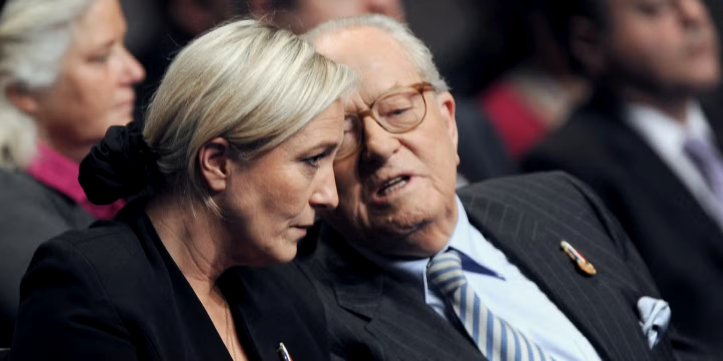 Марин Ле Пен и Жан-Мари Ле Пен