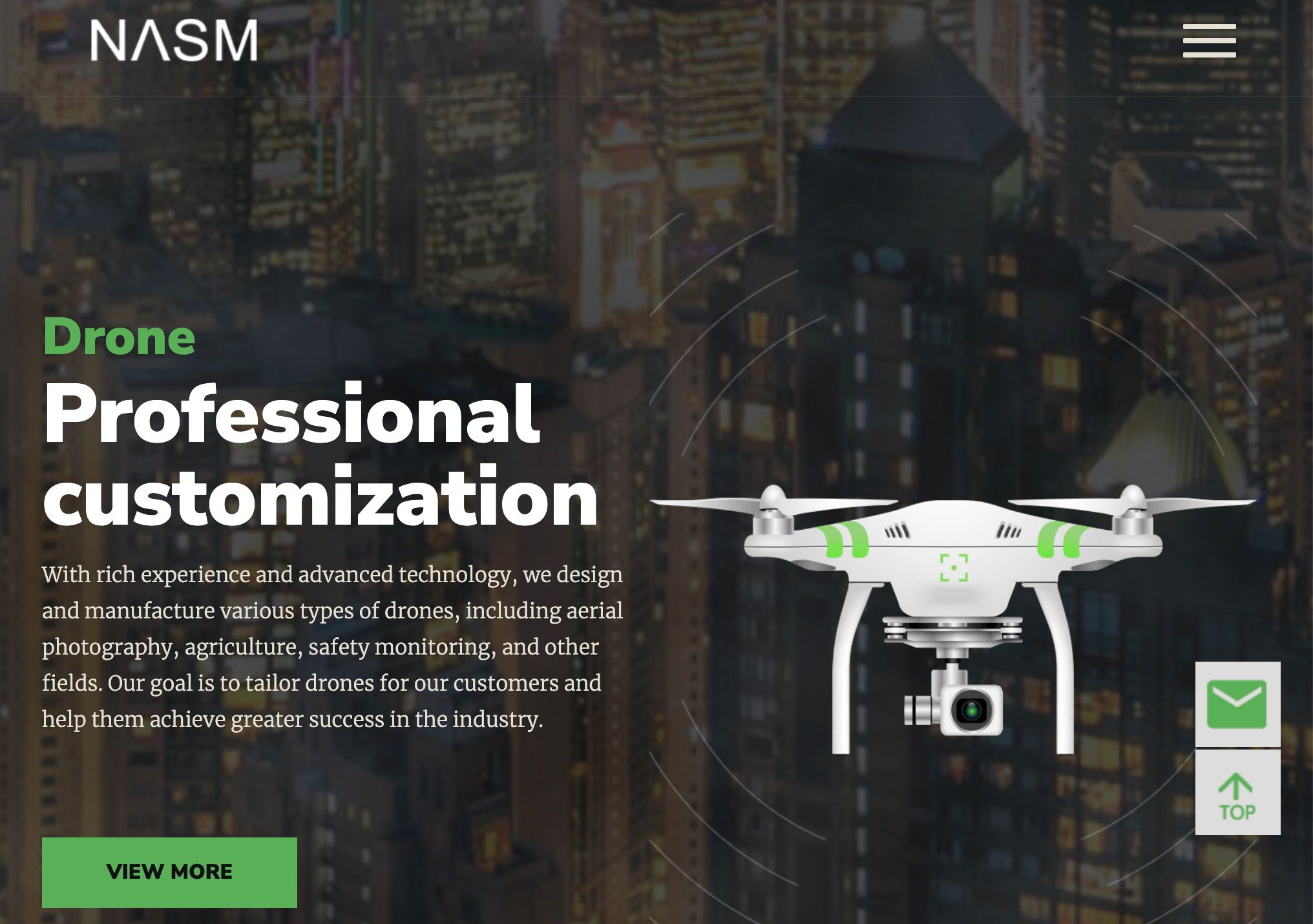 The linked website advertises customized Chinese drones and their spare parts.