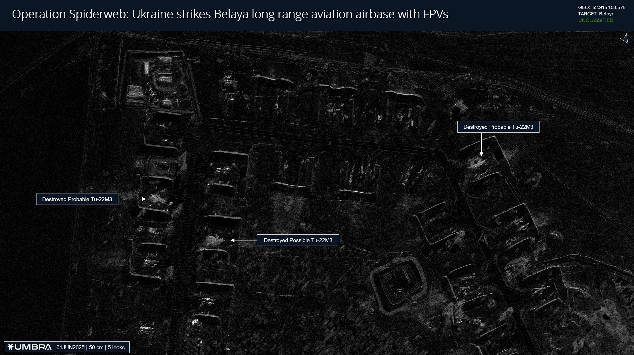 Satellite image of Belaya air base in Russia’s Irkutsk Region
