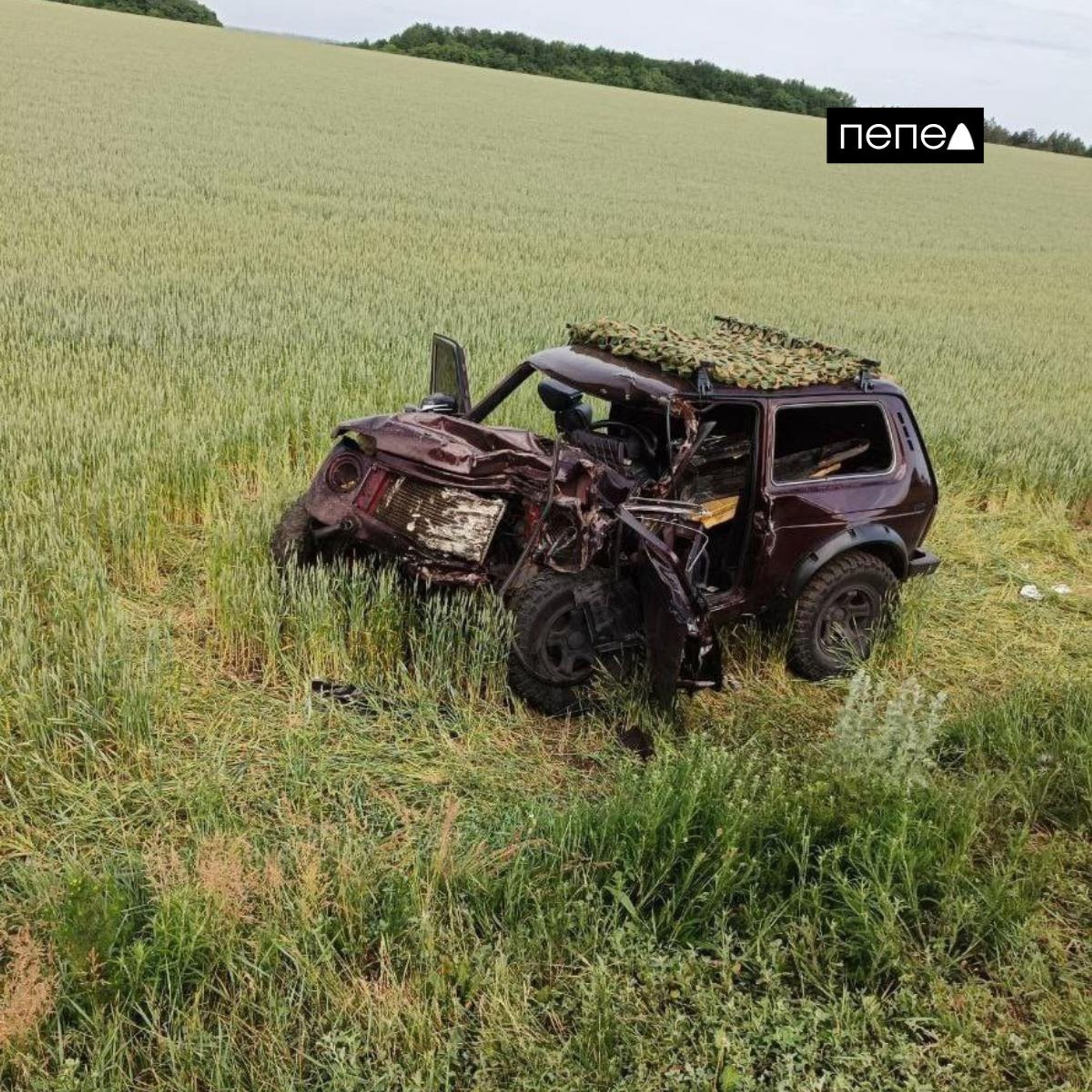 The paramedic Maxim Barkalov’s crushed Niva