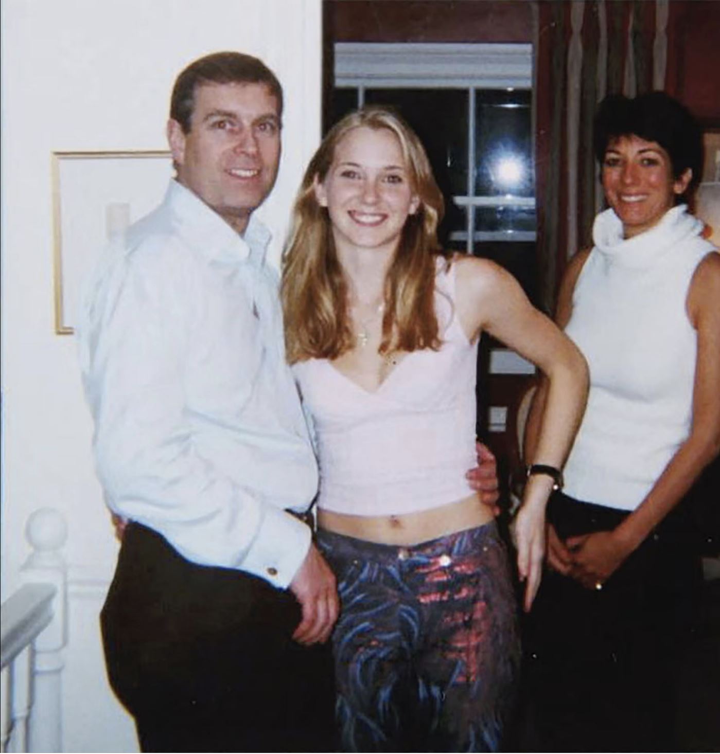 Prince Andrew, Virginia Giuffre, and Epstein associate Ghislaine Maxwell