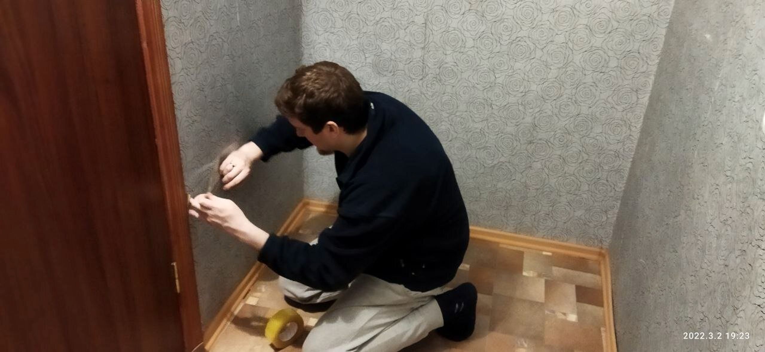 A two-by-two-meter indoor bomb shelter