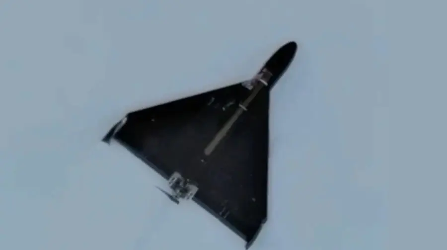 A Geran-2 drone equipped with a Verba Man-Portable Air Defense System (MANPADS)