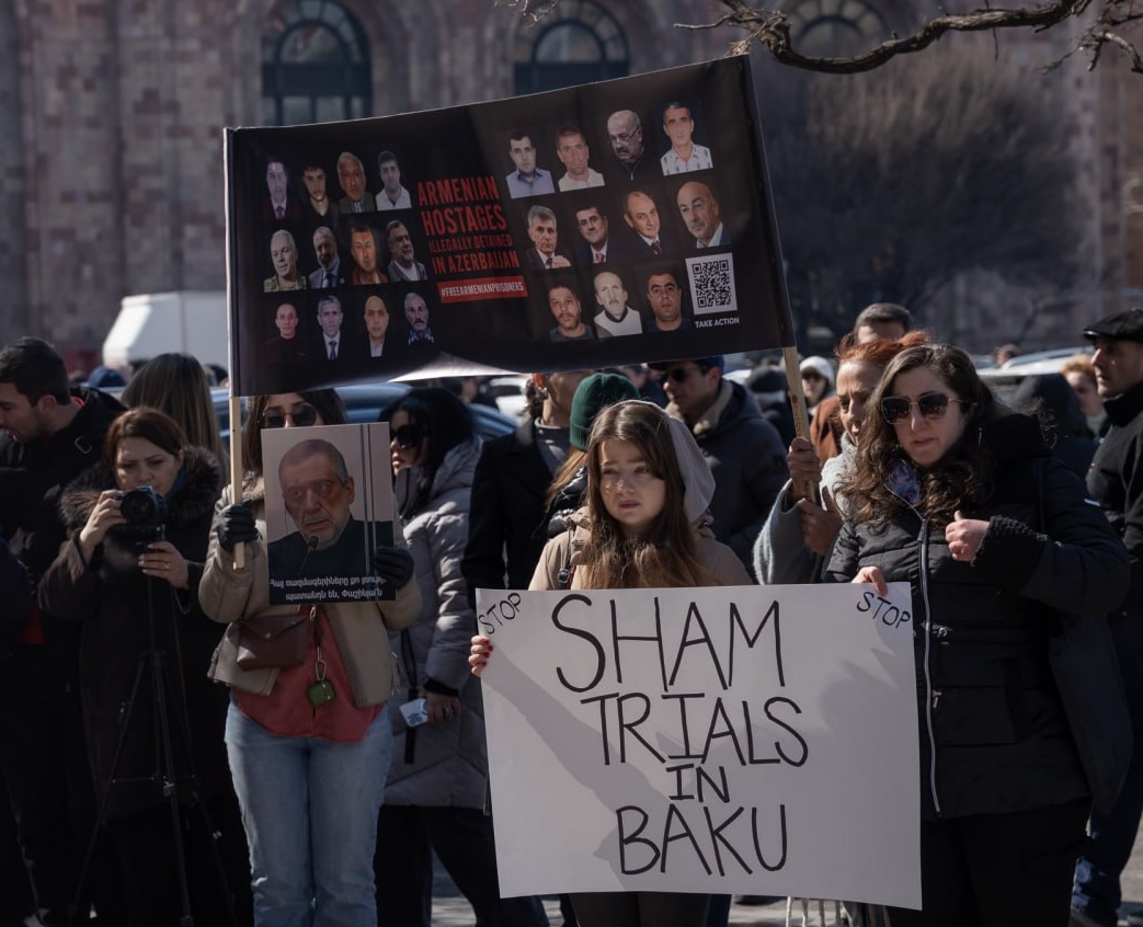 A protest in support of leaders of Nagorno-Karabakh, Yerevan. Photo by Rasmus Canbäck