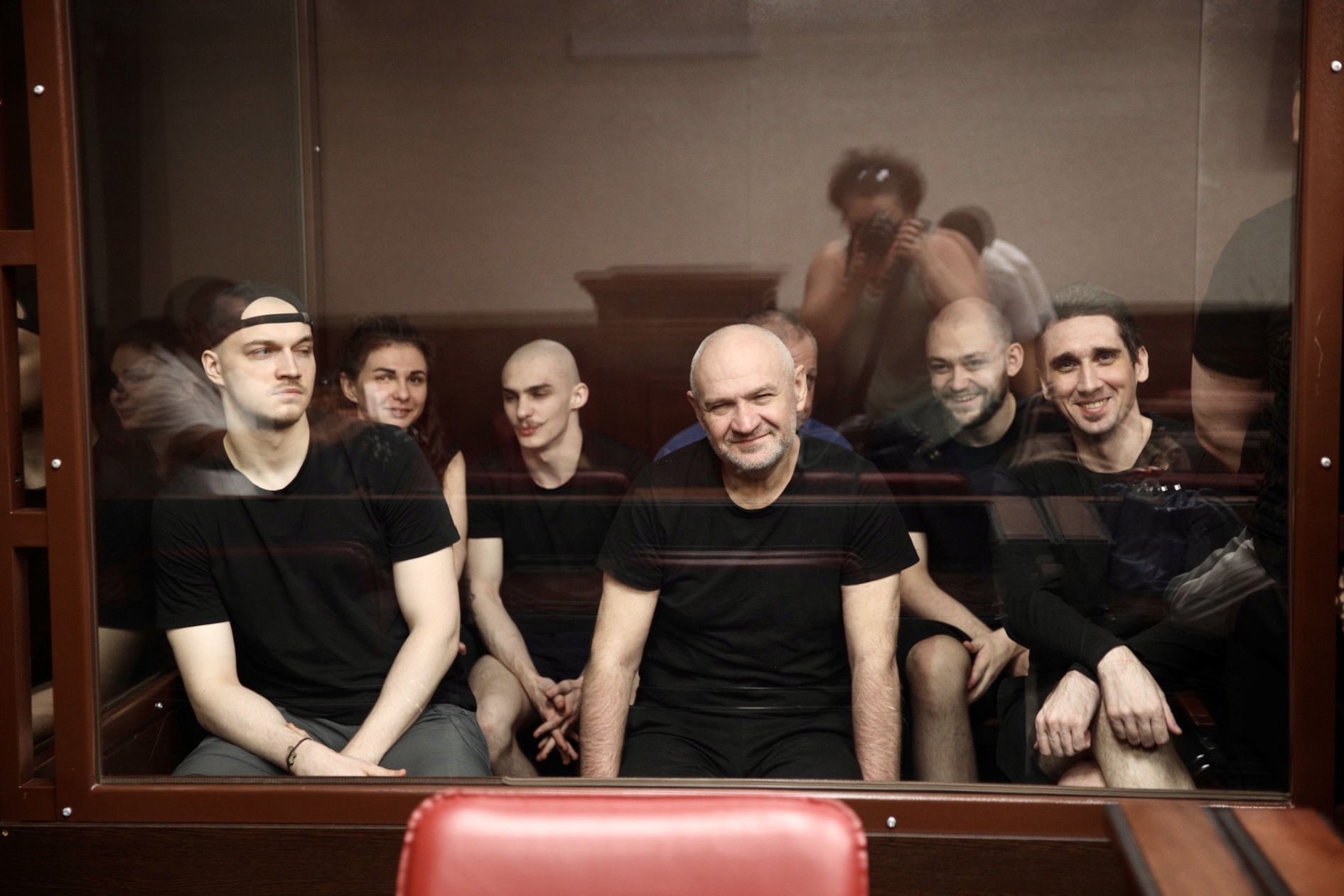 Ukrainians in a Russian court. Photo: Alexandra Astakhova / Mediazona