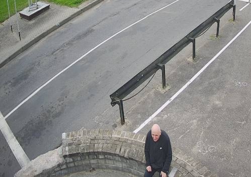 Mikola Statkevich pictured in the “neutral zone” between the state borders of Belarus and Lithuania. Photo: Nasha Niva