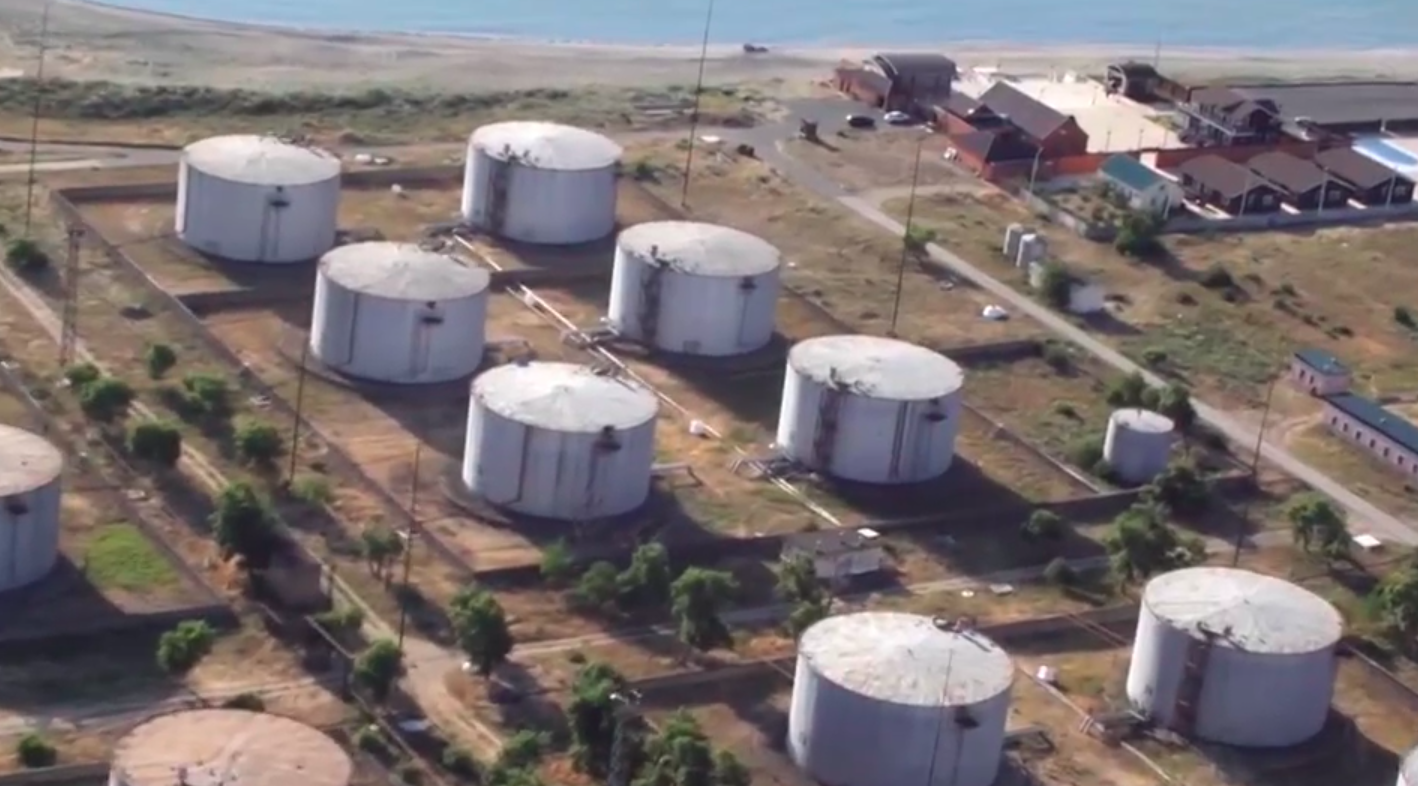 The Makhachkala Transshipment Oil Depot. Photo: screenshot from FSB Public Relations Center video