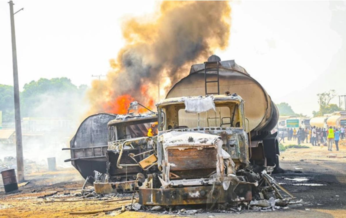 More than 40 fuel tankers were burned in Mali when militants attacked the convoy